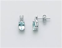 Pendientes Miluna Mujer Acquamarina in Oro blanco Acquamarina 0.04 Ct ERD2480 - ERD2480